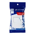 Placa armada 1 interruptor, 1.5 módulos, Española, blanco 5