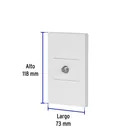 Placa armada 1 toma de TV, 1.5 módulos, Española, blanco 3