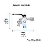 Llave de esfera, de zinc, 110 gr, entrada 1/2', FOSET BASIC 5