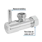 Llave angular 1/2',1/4 de vuelta, barrilito, maneral palanca 2