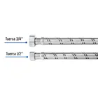 Manguera para boiler, acero inox. 1/2'H x 3/4'H, 40 cm 3