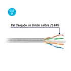 Metro de cable UTP CAT6, Bobina de 100m, gris, VOLTECK 3