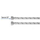 Manguera lavabo/fregadero, acero inox, 1/2' x 1/2', 100 cm 3