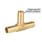 Tee inserción macho latón 1/2' para manguera, FOSET 2