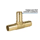 Tee inserción macho latón 3/4' para manguera, FOSET 2