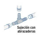 Tee inserción macho latón 3/4' para manguera, FOSET 3