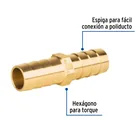 Cople inserción de latón 1/2' para manguera, FOSET 2