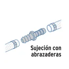 Cople inserción de latón 3/4' para manguera, FOSET 3