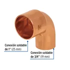 Codo 90° reducción de cobre de 1' x 3/4', FOSET 2