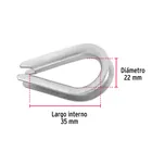 Bolsa con 10 guardacabos para cable de acero de 3/16', FIERO 3