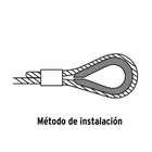 Bolsa con 5 guardacabos para cable de acero de 7/16', FIERO 4