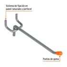 Gancho recto de 4' para perfocel y panel ranurado, TRUPER 2
