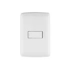 Placa armada 1 interruptor sencillo, blanco, línea Italiana 1