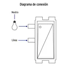 Placa armada 1 interruptor sencillo, blanco, línea Italiana 4