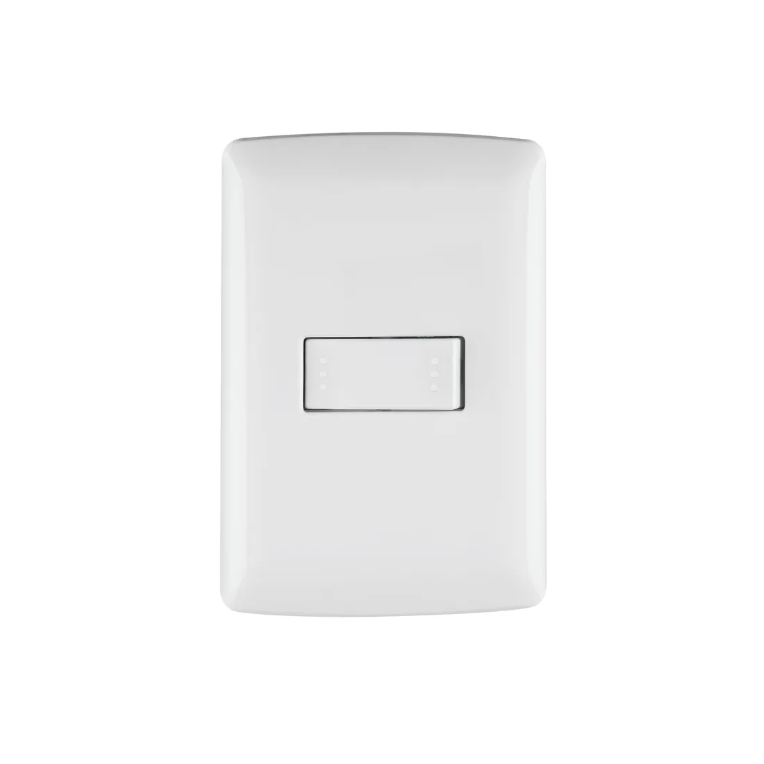 Placa armada 1 interruptor escalera, blanco, línea Italiana