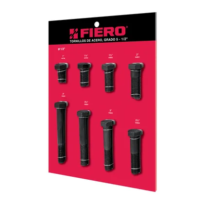 Exhibidor FIERO de tornillos #3, grado 5