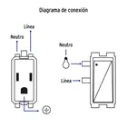 Placa armada contacto e interruptor, negro, línea Italiana 4
