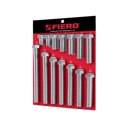 Exhibidor FIERO con tornillos tipo máquina, 1/2'