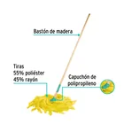Trapeador de microfibra lisa, bastón de 120 cm, KLINTEK 2