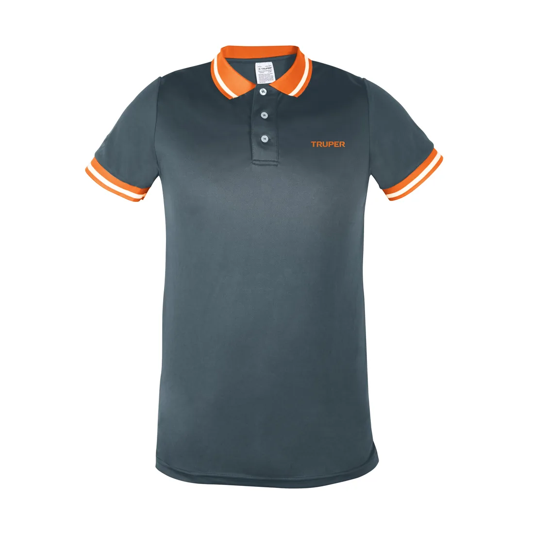 Playera polo performance para hombre, gris, M, TRUPER