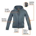 Sudadera gris para caballero, talla CH, TRUPER 3