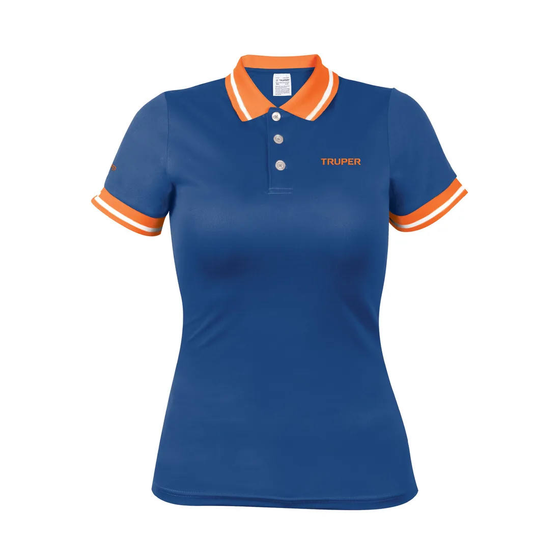 Playera polo performance para mujer, azul, M, TRUPER