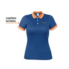 Playera polo performance para mujer, azul, G, TRUPER 3