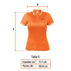 Playera polo performance para mujer, naranja, G, TRUPER 5