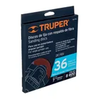 Disco de lija de 7' con respaldo de fibra, grano 36, TRUPER 3