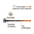 Marro de una cara amplia 8 lb, mango de fibra de vidrio 36' 2