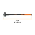 Marro de una cara amplia 8 lb, mango de fibra de vidrio 36' 3