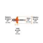 Broca para router, pecho paloma, 1-1/4' con balero, TRUPER 3