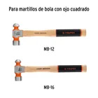 Mango para martillos de bola MB-12 y MB-16, 14-1/2', TRUPER 3