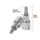 Dado punta hexagonal de 1/4', cuadro 1/2', TRUPER 3