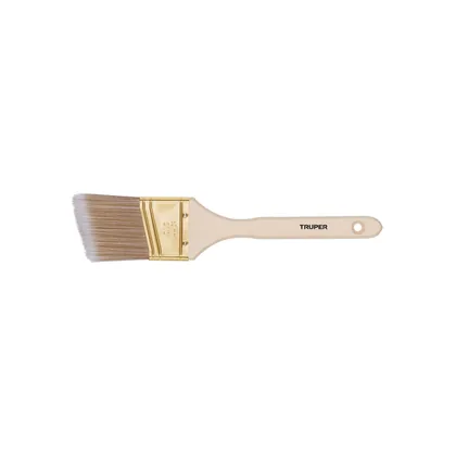 Brocha cerdas sintéticas 2-1/2' corte angular, mango madera