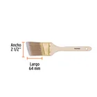Brocha cerdas sintéticas 2-1/2' corte angular, mango madera 3