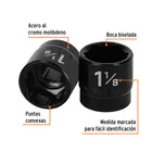 Dado de impacto de 1-1/8', 6 puntas, cuadro 1/2', TRUPER 2