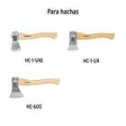 Mango hickory 14' para hacha cazadora y europea 1-1/4 lb 3