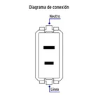 Contacto sencillo, 2 polos sin tierra, línea Italiana,marfil 4
