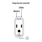 Contacto sencillo, 2 polos + tierra, línea Italiana, marfil 4