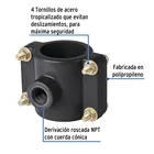Abrazadera para toma domiciliaria PP 2' x 1/2', FOSET 2