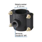 Abrazadera para toma domiciliaria PP 2' x 1/2', FOSET 3