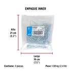 Bolsa 200 pijas para lámina cabeza plana #6 x 1-1/2', FIERO 6