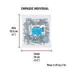 Bolsa 100 pijas para lámina cabeza plana #12 x 1-1/2', FIERO 5