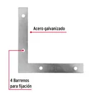 Bolsa c/24 escuadras planas cantoneras 4' x 4', FIERO 4