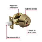 Cerrojo llave-llave latón antiguo, llave puntos, HERMEX 4
