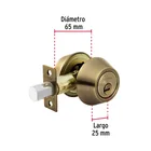 Cerrojo llave-llave latón antiguo, llave puntos, HERMEX 5