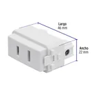 Contacto sencillo, 2polos, sin tierra, línea Italiana,blanco 3