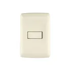Placa armada 1 interruptor sencillo, marfil, línea Italiana 1