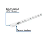 Tubo de 1-1/4' PVC hidráulico cédula 40, 3m, 1.9kg, FOSET 2